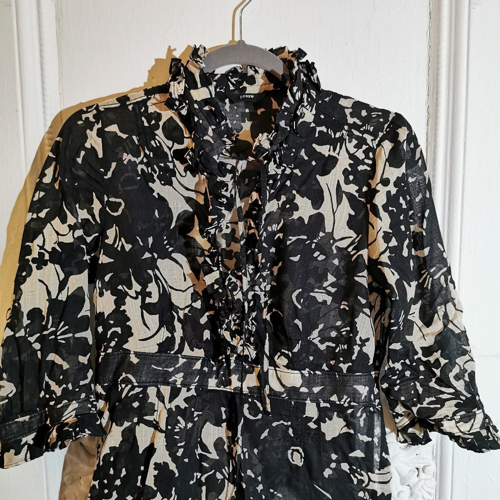 J Crew Women's lightweight Patterned Top